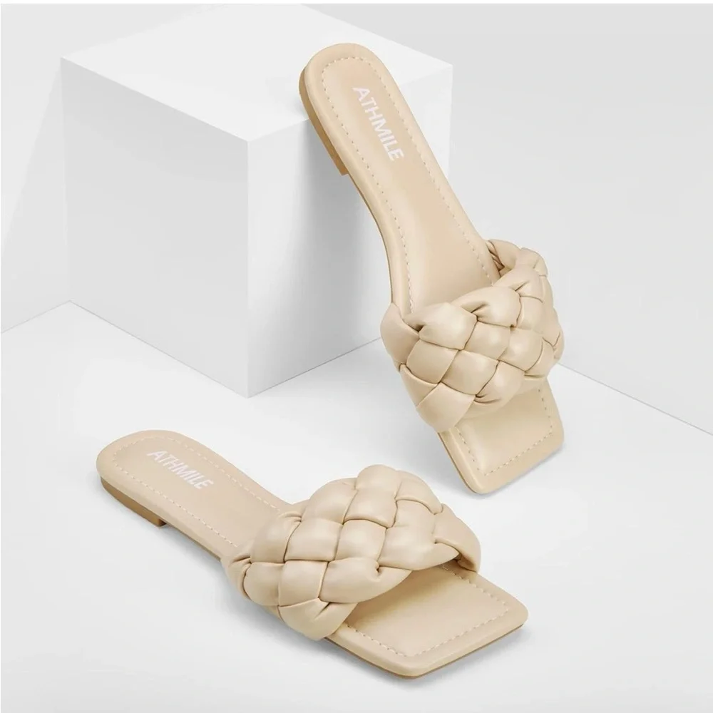 Athmile Braided Women's Sandals Size 8 - Picture 2 of 3